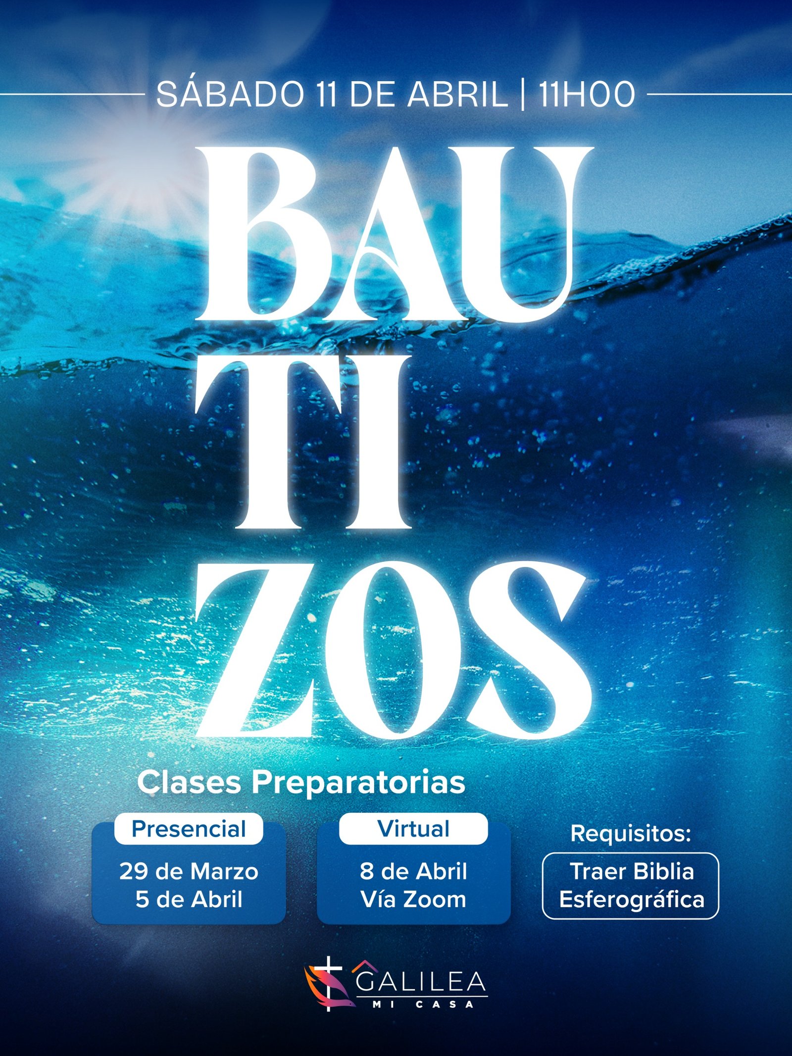 Bautizos Galilea 2026